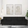 Sofá cama de 2 plazas con dos almohadas terciopelo negro de , Sofás - Ref: Foro24-375821, Precio: 270,30 €, Descuento: %