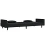 Sofá cama de 2 plazas con dos almohadas terciopelo negro de , Sofás - Ref: Foro24-375821, Precio: 270,30 €, Descuento: %