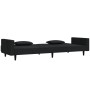 Sofá cama de 2 plazas con dos almohadas terciopelo negro de , Sofás - Ref: Foro24-375821, Precio: 274,95 €, Descuento: %