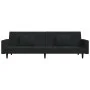 Sofá cama de 2 plazas con dos almohadas terciopelo negro de , Sofás - Ref: Foro24-375821, Precio: 270,30 €, Descuento: %