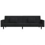 Sofá cama de 2 plazas con dos almohadas terciopelo negro de , Sofás - Ref: Foro24-375821, Precio: 274,95 €, Descuento: %