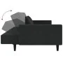Sofá cama de 2 plazas con dos almohadas terciopelo negro de , Sofás - Ref: Foro24-375821, Precio: 270,30 €, Descuento: %