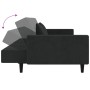 Sofá cama de 2 plazas con dos almohadas terciopelo negro de , Sofás - Ref: Foro24-375821, Precio: 274,95 €, Descuento: %