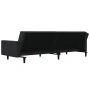 Sofá cama de 2 plazas con dos almohadas terciopelo negro de , Sofás - Ref: Foro24-375821, Precio: 270,30 €, Descuento: %