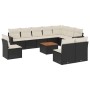 Set de sofás de jardín 11 pzas y cojines ratán sintético negro de , Conjuntos de jardín - Ref: Foro24-3224173, Precio: 573,02...