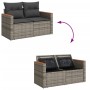 Sofá de jardín con cojines 2 plazas ratán sintético gris de , Sofás de exterior - Ref: Foro24-366144, Precio: 146,56 €, Descu...