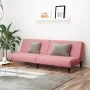 Pink velvet 2-seater sofa bed by , Sofas - Ref: Foro24-375930, Price: 231,21 €, Discount: %