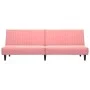 Pink velvet 2-seater sofa bed by , Sofas - Ref: Foro24-375930, Price: 231,21 €, Discount: %