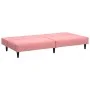 Pink velvet 2-seater sofa bed by , Sofas - Ref: Foro24-375930, Price: 231,21 €, Discount: %
