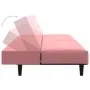 Pink velvet 2-seater sofa bed by , Sofas - Ref: Foro24-375930, Price: 231,21 €, Discount: %