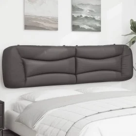 Gray synthetic leather padded bed headboard 200 cm by , Headboards and footboards - Ref: Foro24-374626, Price: 93,42 €, Disco...