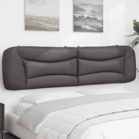 Cabecero de cama acolchado cuero sintético gris 200 cm de , Cabeceros y pies de cama - Ref: Foro24-374626, Precio: 93,42 €, D...