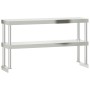 Mesa de trabajo para cocina con estante acero inox 110x55x150cm de , Restauración - Ref: Foro24-3208904, Precio: 292,37 €, De...