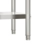 Mesa de trabajo para cocina con estante acero inox 110x55x150cm de , Restauración - Ref: Foro24-3208904, Precio: 292,37 €, De...