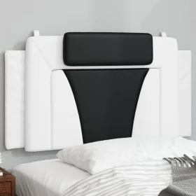 Gepolstertes Kopfteil Kunstleder weiß schwarz 100 cm von , Kopf- und Fußteile - Ref: Foro24-374780, Preis: 42,27 €, Rabatt: %