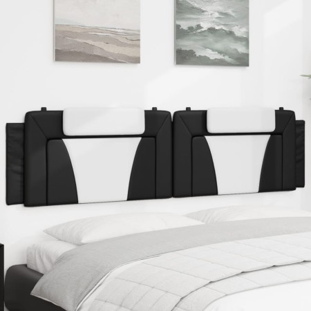 Cabecero de cama acolchado cuero sintético negro blanco 200 cm de , Cabeceros y pies de cama - Ref: Foro24-374819, Precio: 69...