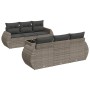 Set de sofás de jardín 7 piezas con cojines ratán PE gris de , Conjuntos de jardín - Ref: Foro24-3253447, Precio: 498,08 €, D...