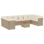 Set de sofás de jardín 11pzas con cojines ratán sintético beige de , Conjuntos de jardín - Ref: Foro24-3223832, Precio: 677,7...
