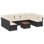 Set de sofás de jardín 10 pzas cojines ratán sintético negro de , Conjuntos de jardín - Ref: Foro24-3223788, Precio: 507,17 €...