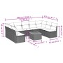 Set de sofás de jardín 10 pzas cojines ratán sintético negro de , Conjuntos de jardín - Ref: Foro24-3223788, Precio: 507,17 €...