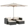 Set sofás jardín y cojines 5 pzas ratán sintético acacia negro de , Sofás de exterior - Ref: Foro24-365725, Precio: 261,37 €,...