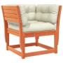 Set muebles jardín 5 pzas con cojines madera pino marrón cera de , Conjuntos de jardín - Ref: Foro24-3216922, Precio: 611,91 ...