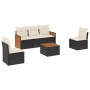 Set de sofás de jardín 6 piezas y cojines ratán sintético negro de , Conjuntos de jardín - Ref: Foro24-3259935, Precio: 345,5...