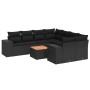Set de sofás de jardín 8 piezas y cojines ratán sintético negro de , Conjuntos de jardín - Ref: Foro24-3225369, Precio: 598,3...