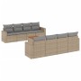 Set de sofás de jardín 9 pzas con cojines ratán sintético beige de , Conjuntos de jardín - Ref: Foro24-3224043, Precio: 536,3...
