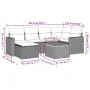 7-piece garden dining set and black synthetic rattan cushions by , Modular outdoor sofas - Ref: Foro24-3224221, Price: 427,48...