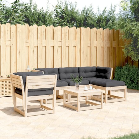 Juego de muebles de jardín 5 pzas y cojines madera maciza pino de , Conjuntos de jardín - Ref: Foro24-3216920, Precio: 503,77...