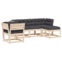 Juego de muebles de jardín 5 pzas y cojines madera maciza pino de , Conjuntos de jardín - Ref: Foro24-3216920, Precio: 503,77...
