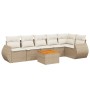 Set sofás de jardín 7 piezas y cojines ratán sintético beige de , Conjuntos de jardín - Ref: Foro24-3257346, Precio: 486,23 €...