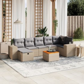 Juego de sofás jardín con cojines beige mezcla 8 pzas ratán PE de , Conjuntos de jardín - Ref: Foro24-3265182, Precio: 495,91...
