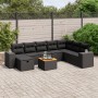 Set de sofás de jardín 8 piezas y cojines ratán sintético negro de , Conjuntos de jardín - Ref: Foro24-3265206, Precio: 583,0...