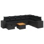 Set de sofás de jardín 8 piezas y cojines ratán sintético negro de , Conjuntos de jardín - Ref: Foro24-3265206, Precio: 583,0...