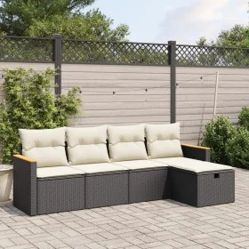 Set de muebles de jardín 5 pzas y cojines ratán sintético negro de , Conjuntos de jardín - Ref: Foro24-3265284, Precio: 285,6...