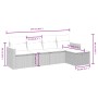 Set de muebles de jardín 5 pzas y cojines ratán sintético negro de , Conjuntos de jardín - Ref: Foro24-3265284, Precio: 278,0...