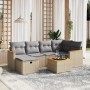 Juego de sofás jardín con cojines beige mezcla 7 pzas ratán PE de , Conjuntos de jardín - Ref: Foro24-3265308, Precio: 414,27...