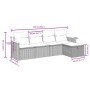 Set de muebles de jardín 5 pzas y cojines ratán sintético negro de , Conjuntos de jardín - Ref: Foro24-3265500, Precio: 321,9...