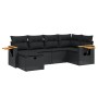 Set de sofás de jardín 6 piezas y cojines ratán sintético negro de , Conjuntos de jardín - Ref: Foro24-3265514, Precio: 405,9...