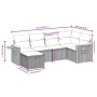 Set de comedor de jardín 7 pzas y cojines ratán sintético negro de , Conjuntos de jardín - Ref: Foro24-3265521, Precio: 448,9...