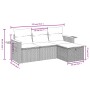 Set de sofás de jardín 4 pzas y cojines ratán sintético gris de , Conjuntos de jardín - Ref: Foro24-3265491, Precio: 253,76 €...