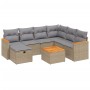 Juego de sofás jardín con cojines beige mezcla 8 pzas ratán PE de , Conjuntos de jardín - Ref: Foro24-3265336, Precio: 479,28...