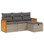 Set de sofás de jardín 4 pzas y cojines ratán sintético gris de , Conjuntos de jardín - Ref: Foro24-3265708, Precio: 246,26 €...