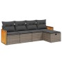 Juego de sofás jardín con cojines 5 pzas ratán sintético gris de , Conjuntos de jardín - Ref: Foro24-3265722, Precio: 296,91 ...