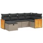 Set de muebles de jardín 6 pzas y cojines ratán sintético gris de , Conjuntos de jardín - Ref: Foro24-3265736, Precio: 366,99...