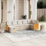 Set sofás de jardín 7 piezas y cojines ratán sintético beige de , Conjuntos de jardín - Ref: Foro24-3265748, Precio: 438,44 €...