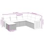 Set de comedor de jardín 7 pzas y cojines ratán sintético negro de , Conjuntos de jardín - Ref: Foro24-3265760, Precio: 390,4...