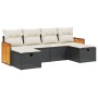 Set de sofás de jardín 6 piezas y cojines ratán sintético negro de , Conjuntos de jardín - Ref: Foro24-3265774, Precio: 332,4...